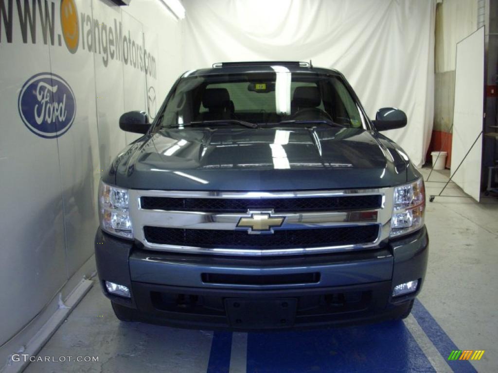 2009 Silverado 1500 LTZ Extended Cab 4x4 - Blue Granite Metallic / Ebony photo #2