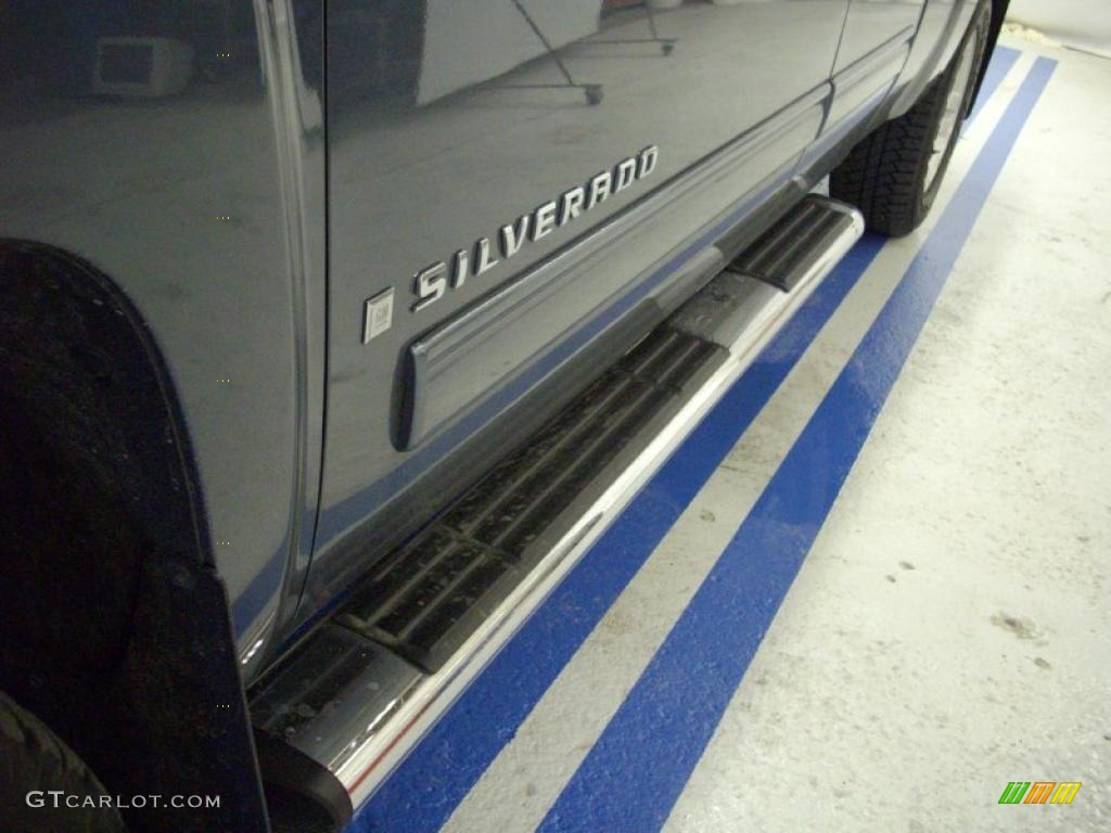 2009 Silverado 1500 LTZ Extended Cab 4x4 - Blue Granite Metallic / Ebony photo #7