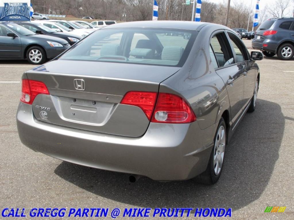 2007 Civic LX Sedan - Galaxy Gray Metallic / Gray photo #7