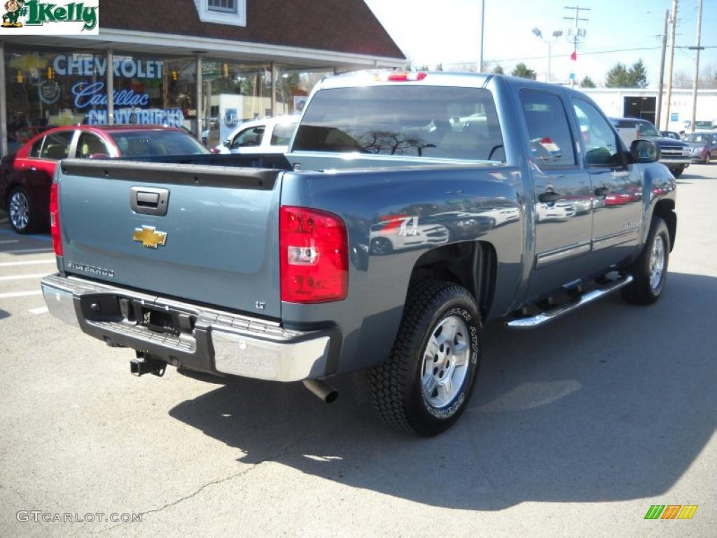 2009 Silverado 1500 LT Z71 Crew Cab 4x4 - Blue Granite Metallic / Light Titanium photo #3