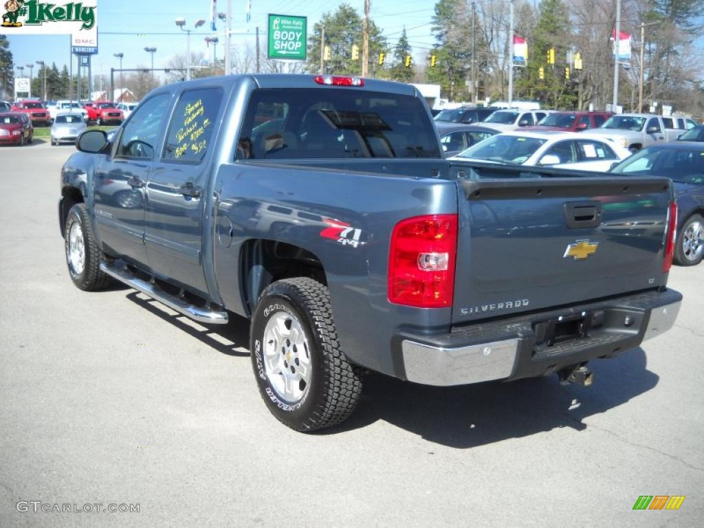 2009 Silverado 1500 LT Z71 Crew Cab 4x4 - Blue Granite Metallic / Light Titanium photo #5