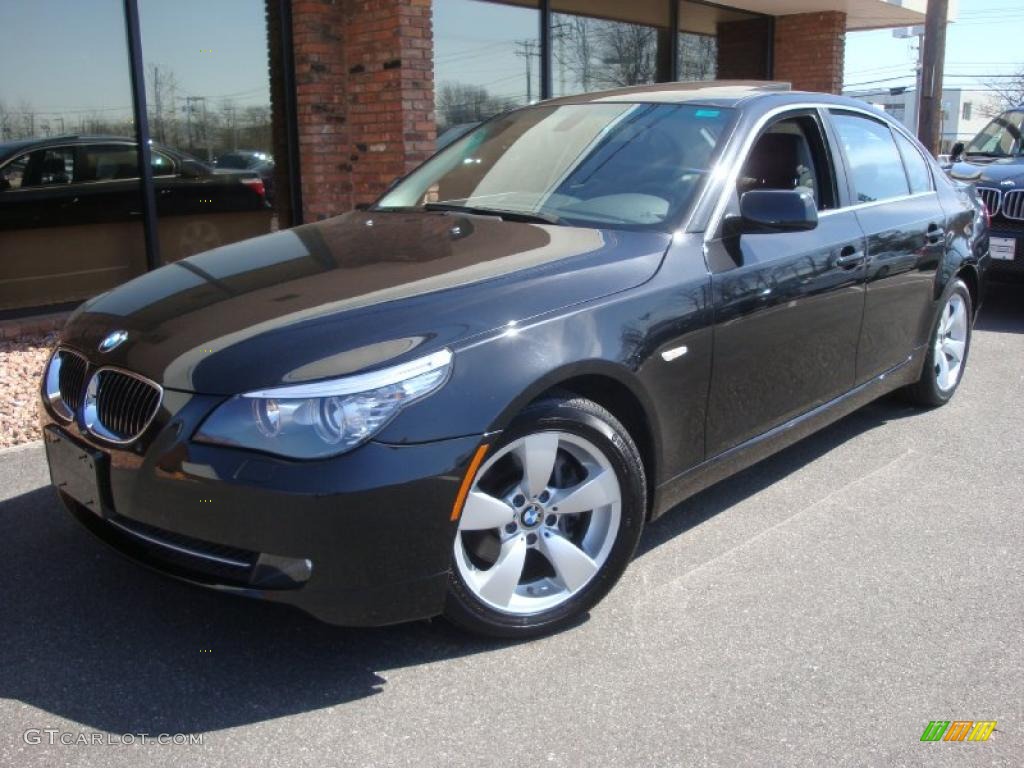 2008 5 Series 528i Sedan - Black Sapphire Metallic / Black photo #1