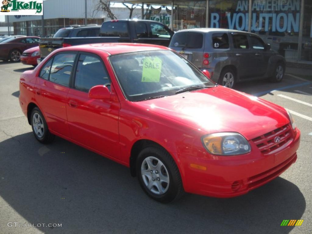 Retro Red Hyundai Accent