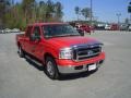 2006 Red Clearcoat Ford F250 Super Duty XLT Crew Cab  photo #3