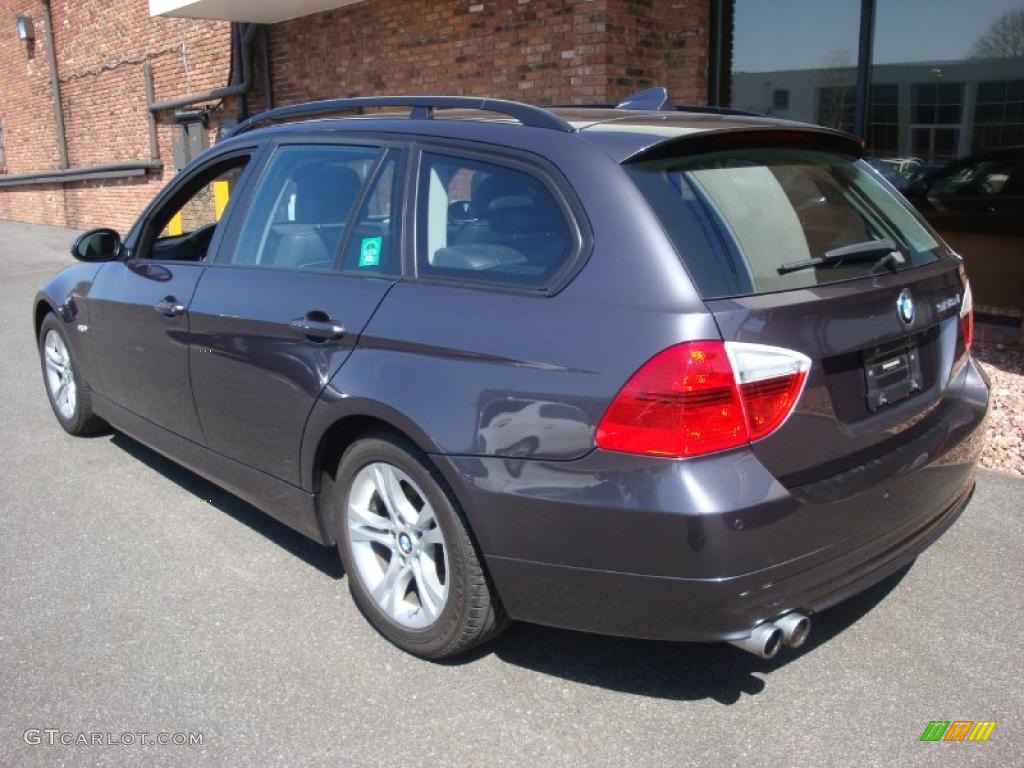 2008 3 Series 328xi Wagon - Sparkling Graphite Metallic / Black photo #4