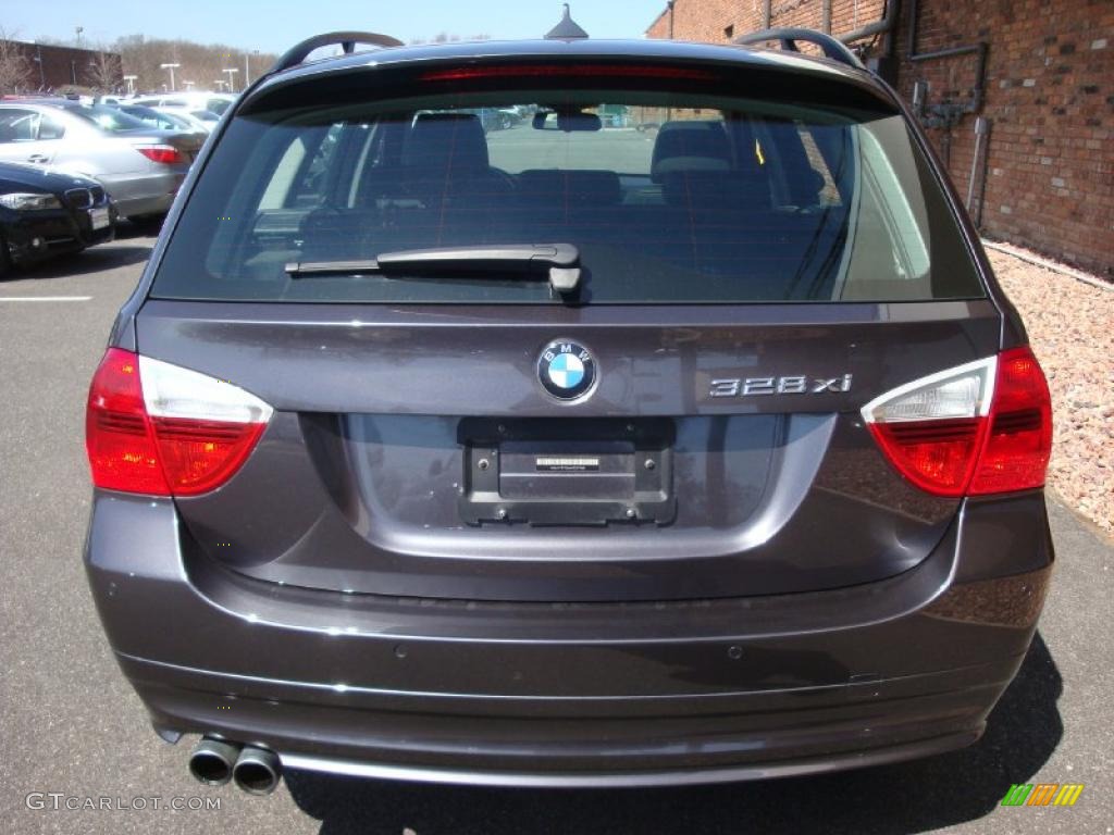 2008 3 Series 328xi Wagon - Sparkling Graphite Metallic / Black photo #5