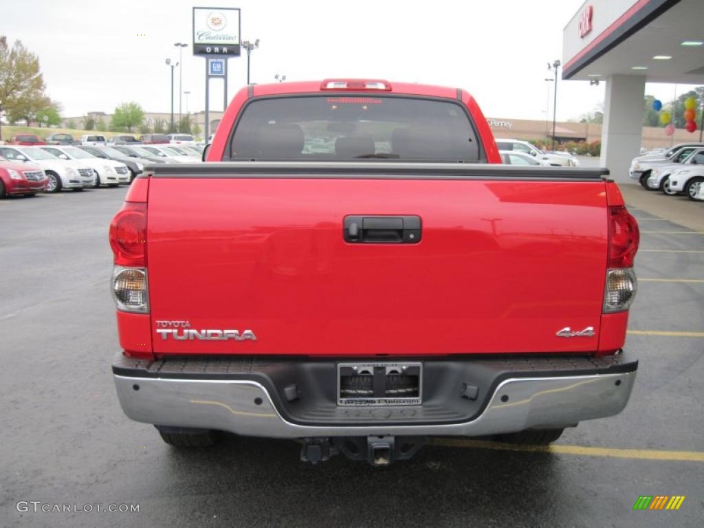 2008 Tundra Limited CrewMax 4x4 - Radiant Red / Beige photo #6