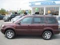 2008 Dark Cherry Pearl Honda Pilot EX-L  photo #2