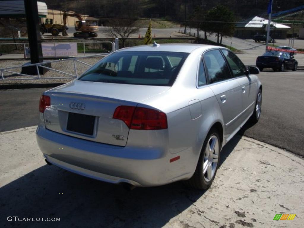 2008 A4 2.0T quattro Sedan - Light Silver Metallic / Black photo #4