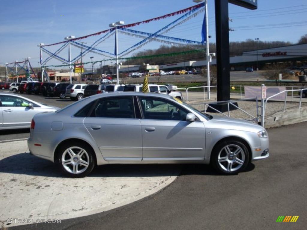 2008 A4 2.0T quattro Sedan - Light Silver Metallic / Black photo #5