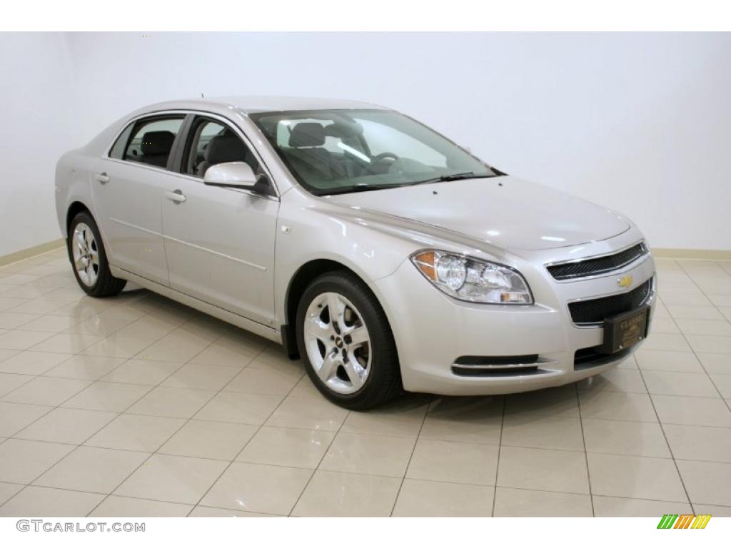 2008 Malibu LT Sedan - Silverstone Metallic / Cocoa/Cashmere Beige photo #1