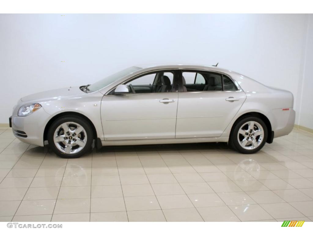 2008 Malibu LT Sedan - Silverstone Metallic / Cocoa/Cashmere Beige photo #4