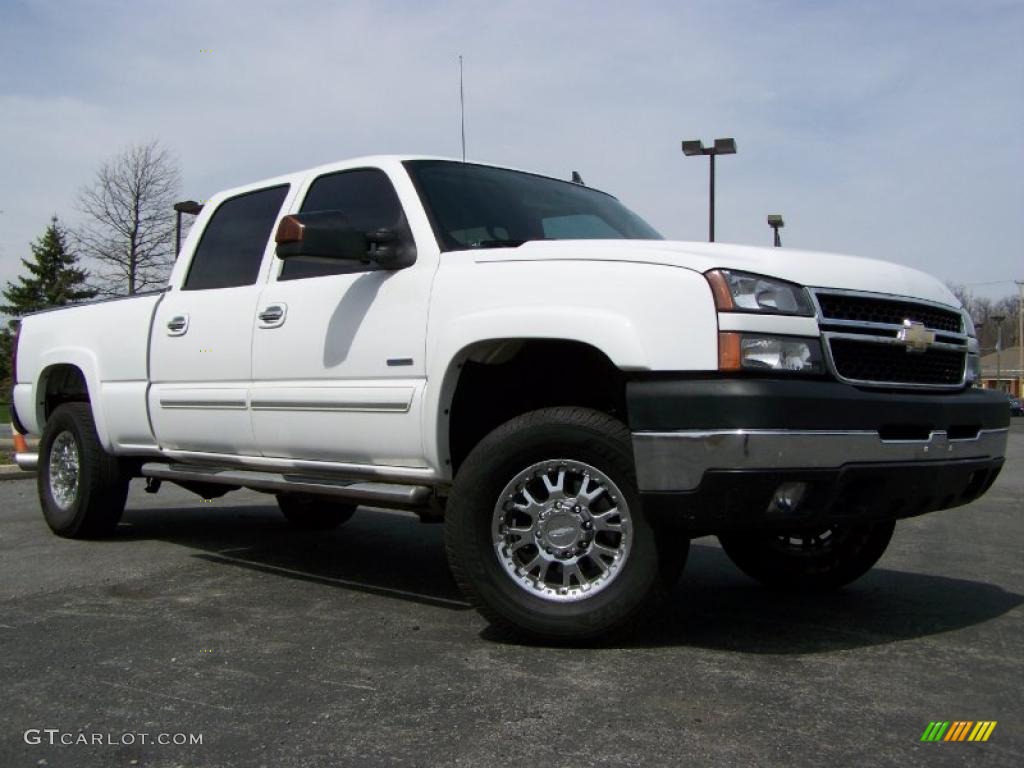 2007 Silverado 2500HD Classic LT Crew Cab 4x4 - Summit White / Dark Charcoal photo #1