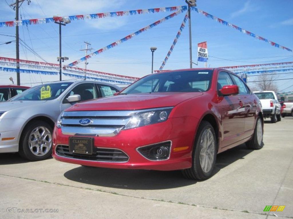 2010 Fusion SEL V6 - Sangria Red Metallic / Charcoal Black photo #1