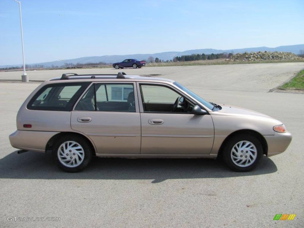 1999 Escort SE Wagon - Mocha Frost Metallic / Medium Prairie Tan photo #4
