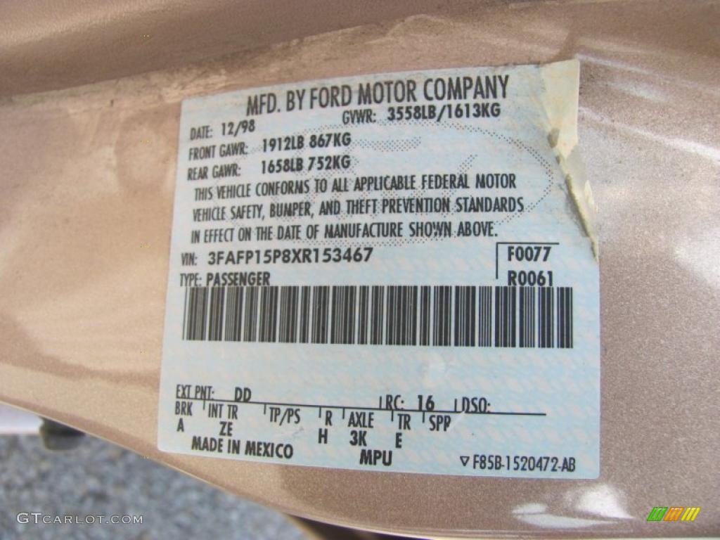 1999 Escort SE Wagon - Mocha Frost Metallic / Medium Prairie Tan photo #19