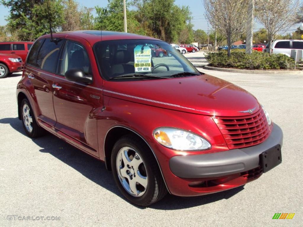 2001 PT Cruiser Limited - Inferno Red Pearl / Taupe/Pearl Beige photo #11