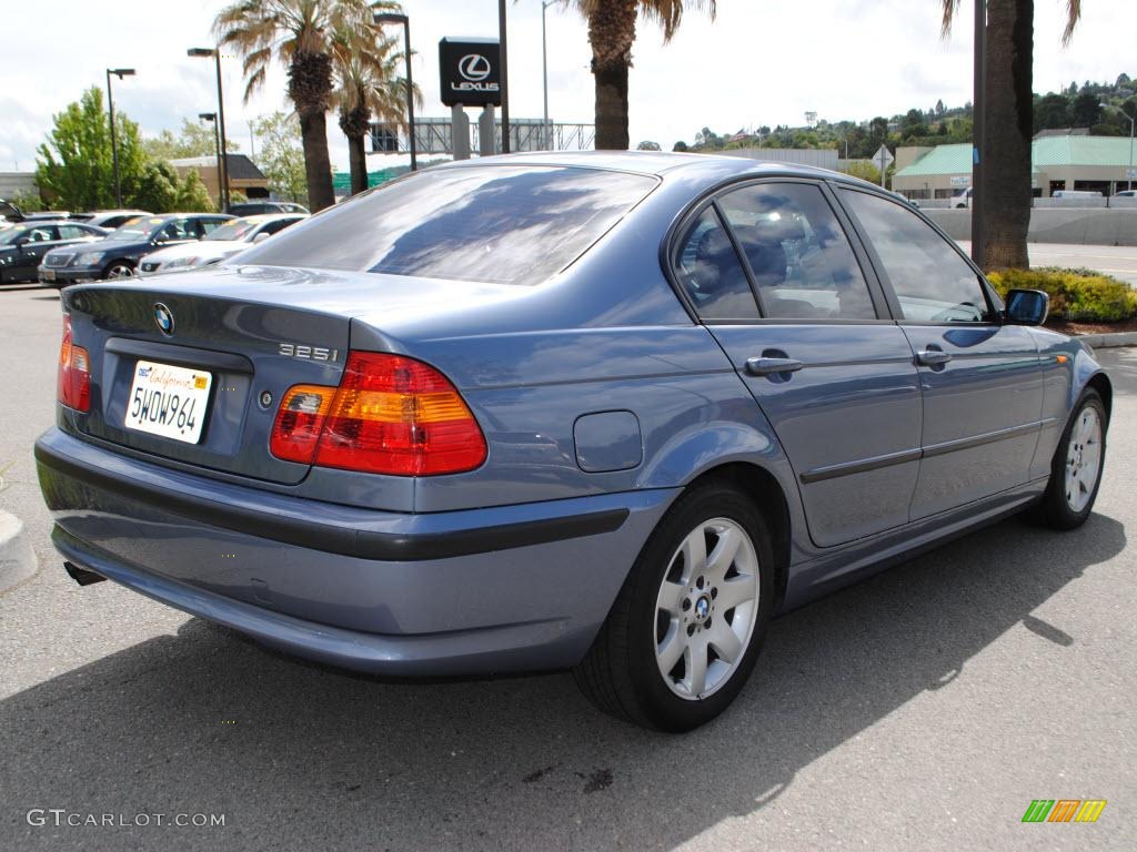 2002 3 Series 325i Sedan - Steel Blue Metallic / Grey photo #7