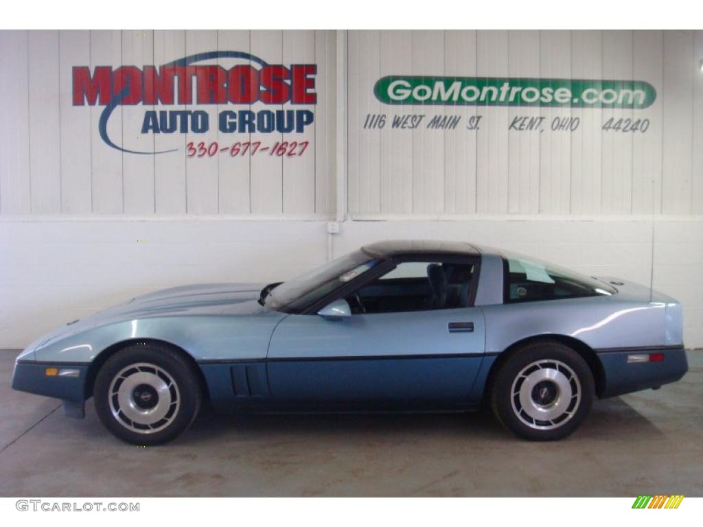 1984 Corvette Coupe - Light Blue Metallic / Medium Blue photo #2