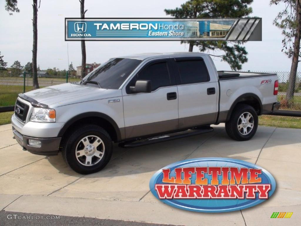 2005 F150 FX4 SuperCrew 4x4 - Silver Metallic / Medium Flint/Dark Flint Grey photo #1