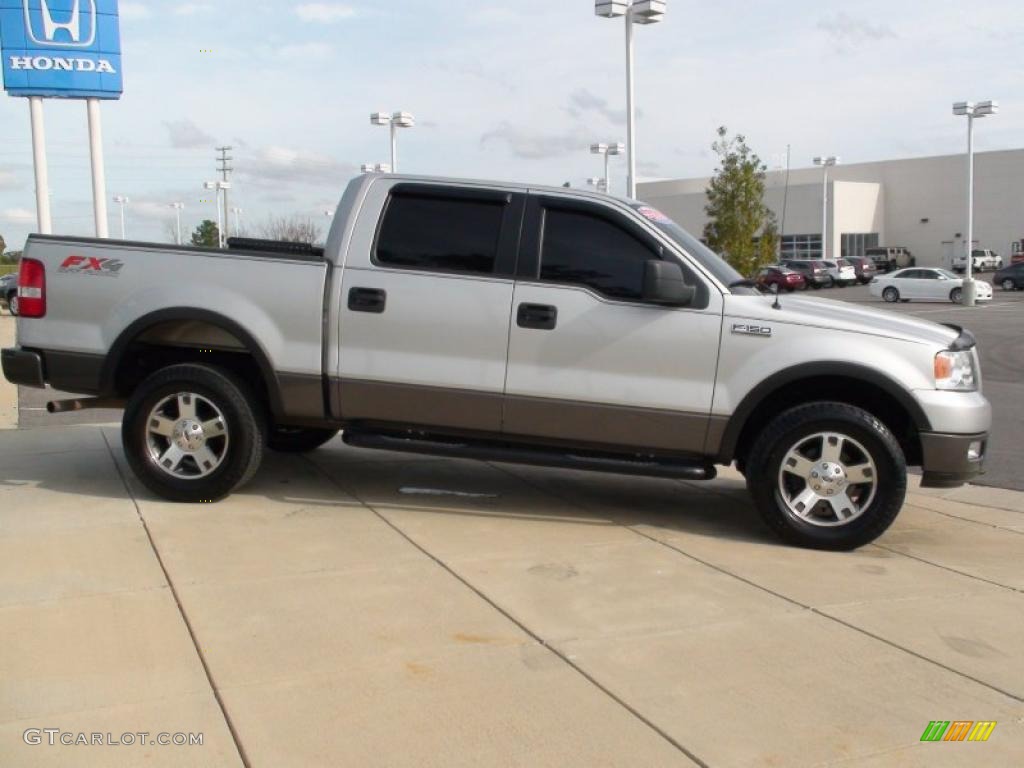 2005 F150 FX4 SuperCrew 4x4 - Silver Metallic / Medium Flint/Dark Flint Grey photo #4