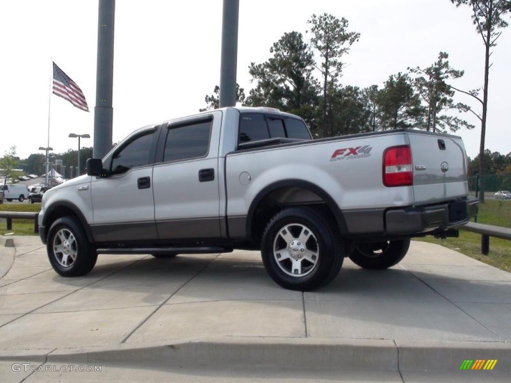 2005 F150 FX4 SuperCrew 4x4 - Silver Metallic / Medium Flint/Dark Flint Grey photo #10