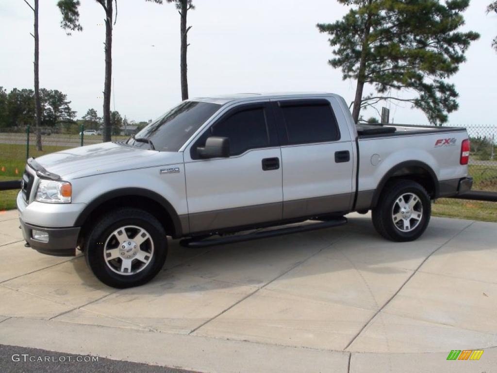 2005 F150 FX4 SuperCrew 4x4 - Silver Metallic / Medium Flint/Dark Flint Grey photo #14