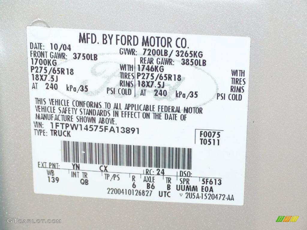 2005 F150 FX4 SuperCrew 4x4 - Silver Metallic / Medium Flint/Dark Flint Grey photo #52