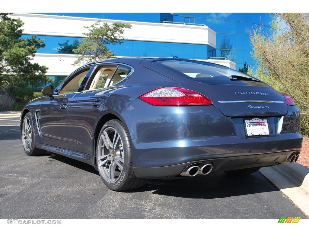 2010 Panamera 4S - Yachting Blue Metallic / Luxor Beige/Cream photo #3