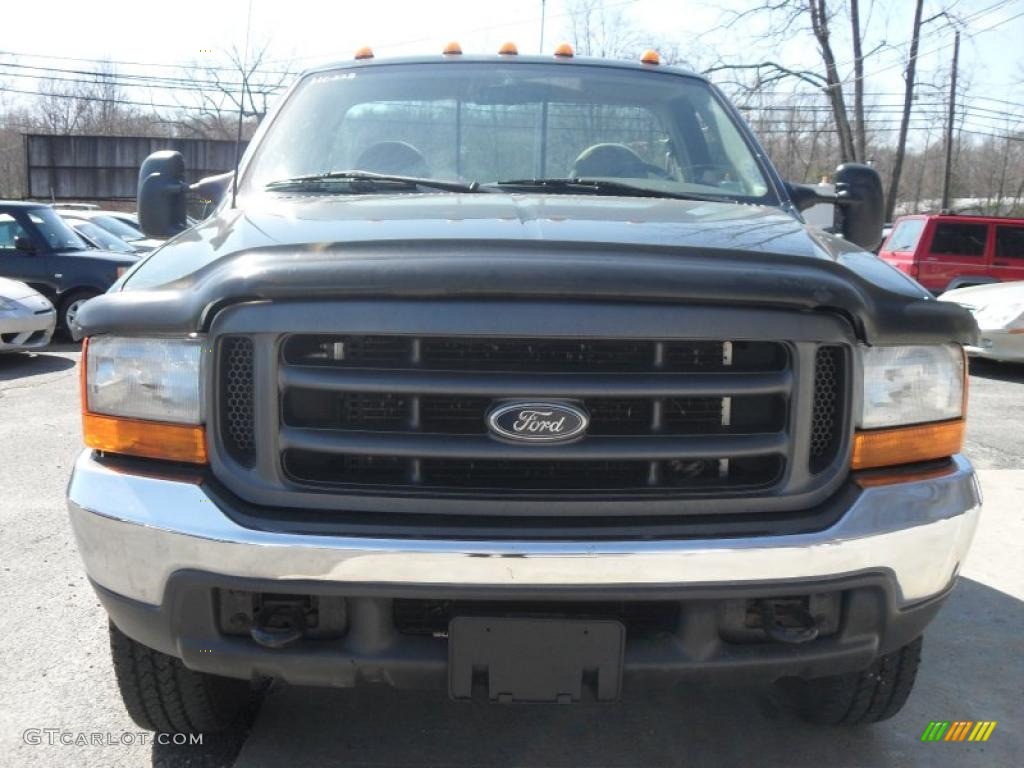 2001 F250 Super Duty XL Regular Cab - Dark Highland Green Metallic / Medium Graphite photo #1