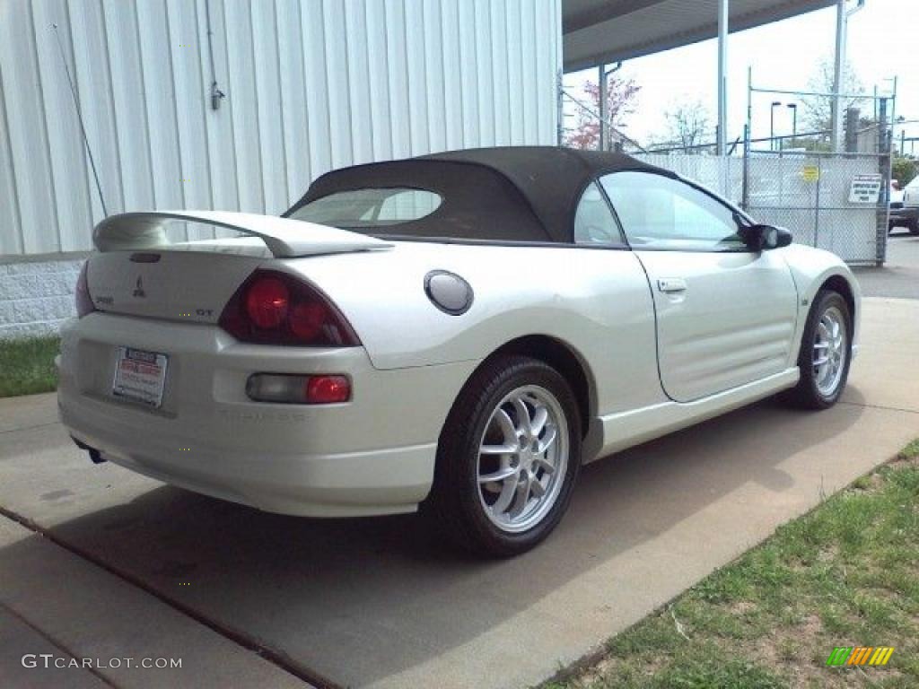 2001 Eclipse Spyder GT - Dover White Pearl / Black photo #16