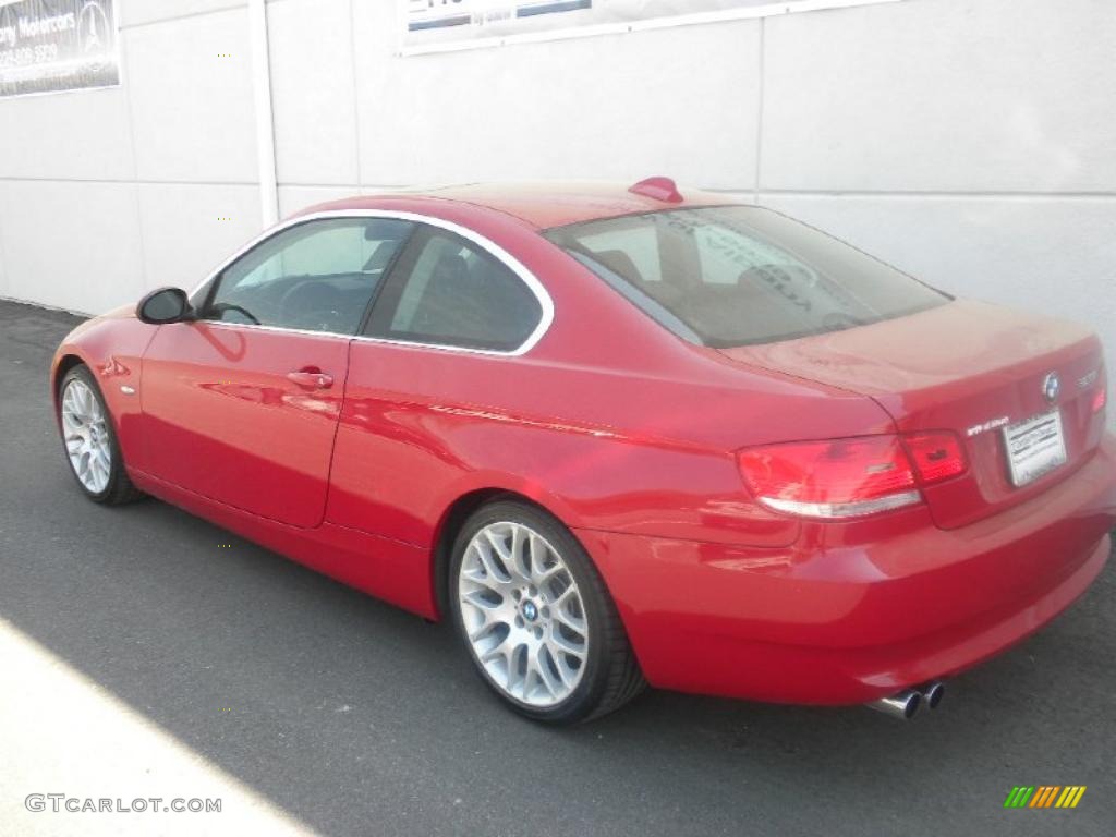 2007 3 Series 328i Coupe - Crimson Red / Black photo #3