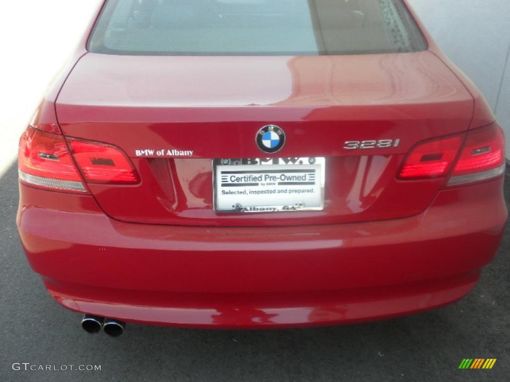 2007 3 Series 328i Coupe - Crimson Red / Black photo #4