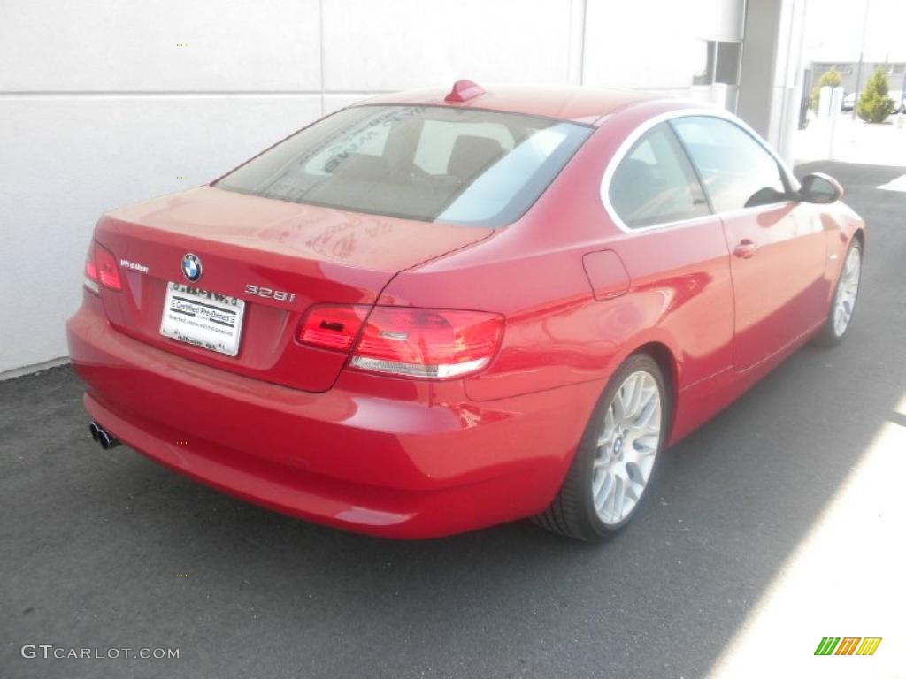 2007 3 Series 328i Coupe - Crimson Red / Black photo #20