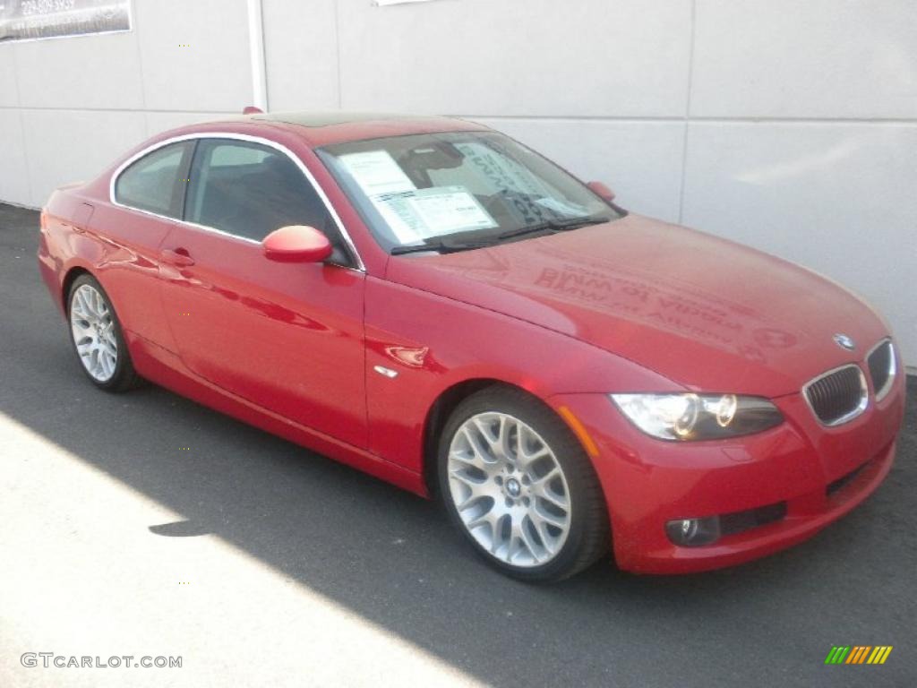 2007 3 Series 328i Coupe - Crimson Red / Black photo #22