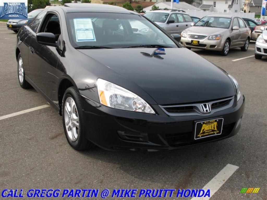 2007 Accord EX Coupe - Nighthawk Black Pearl / Black photo #5