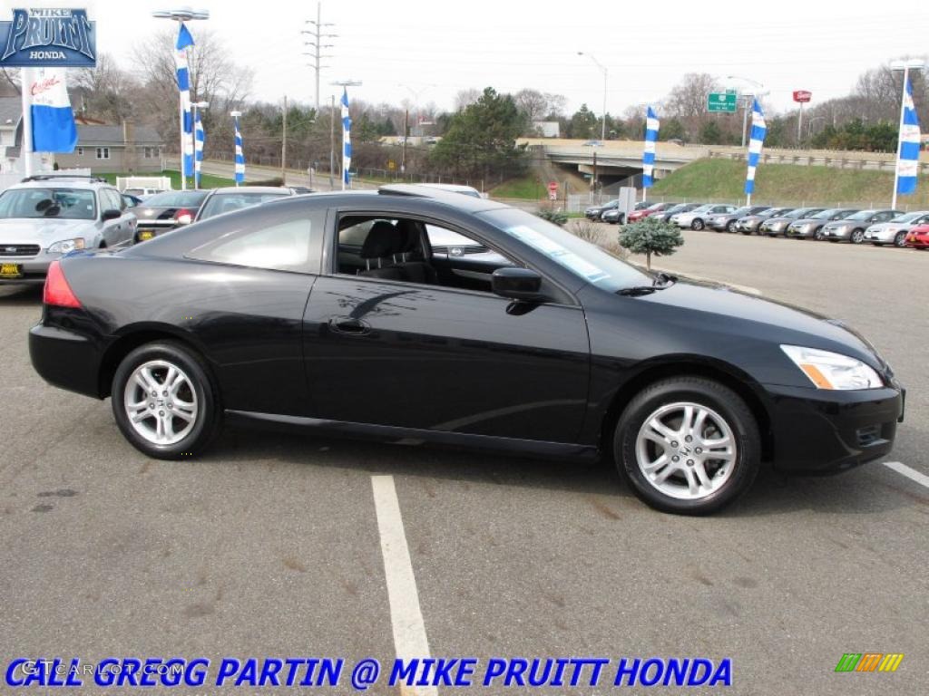 2007 Accord EX Coupe - Nighthawk Black Pearl / Black photo #6