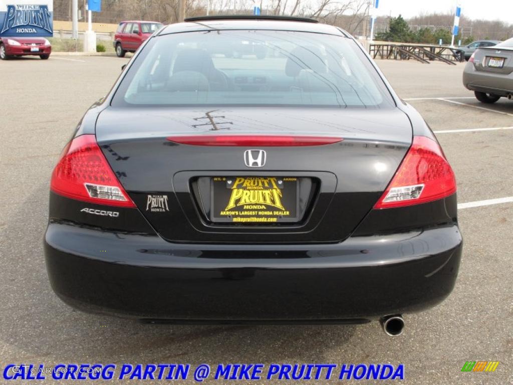 2007 Accord EX Coupe - Nighthawk Black Pearl / Black photo #8