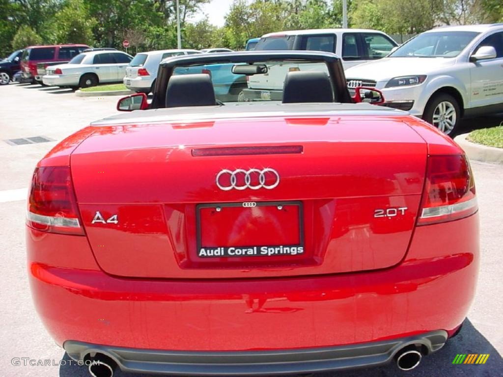 2007 A4 2.0T Cabriolet - Brilliant Red / Ebony photo #5