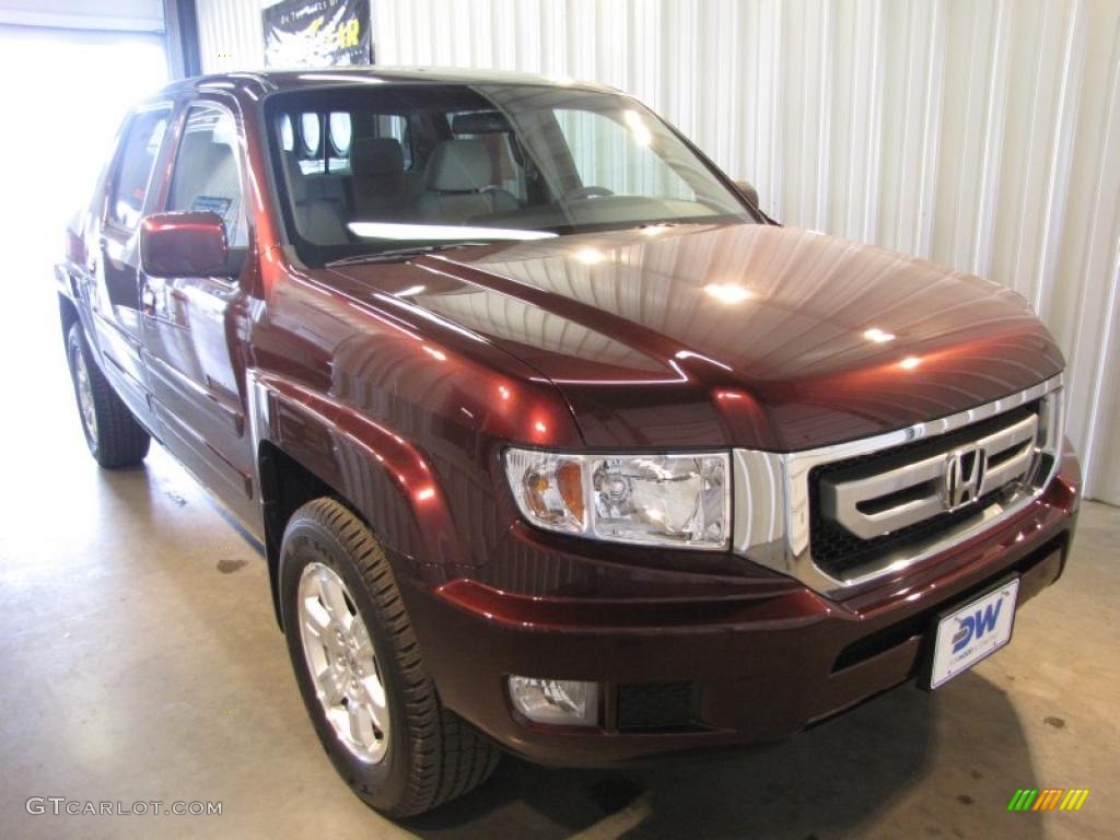 2009 Ridgeline RTS - Dark Cherry Pearl / Beige photo #1