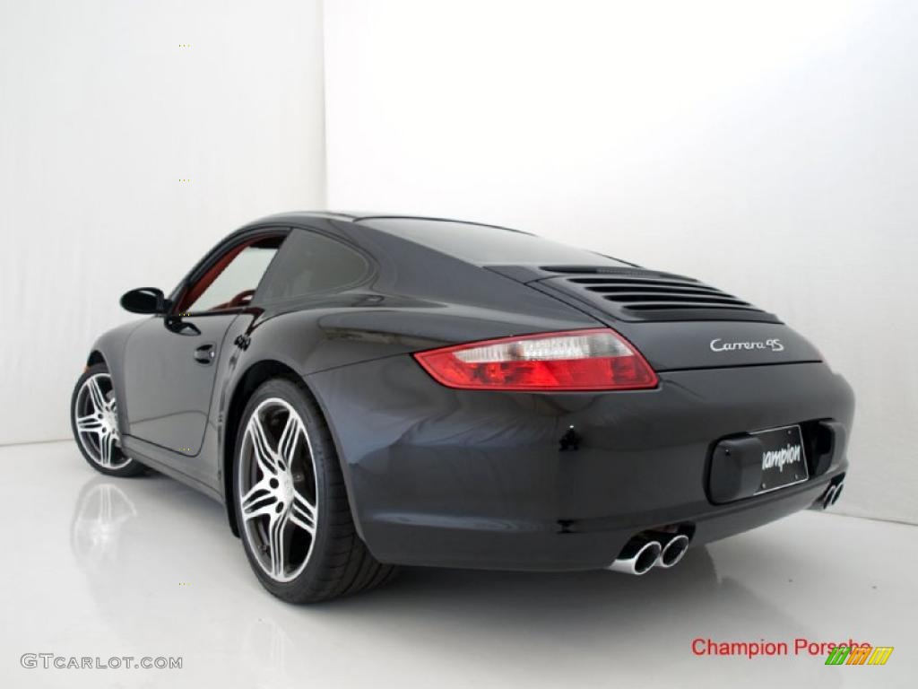 2007 911 Carrera 4S Coupe - Black / Terracotta photo #6