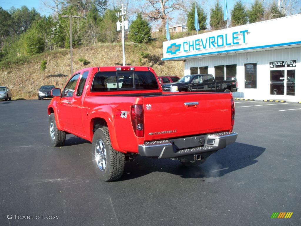 2009 Colorado Z71 Extended Cab 4x4 - Inferno Orange Metallic / Light Cashmere photo #7