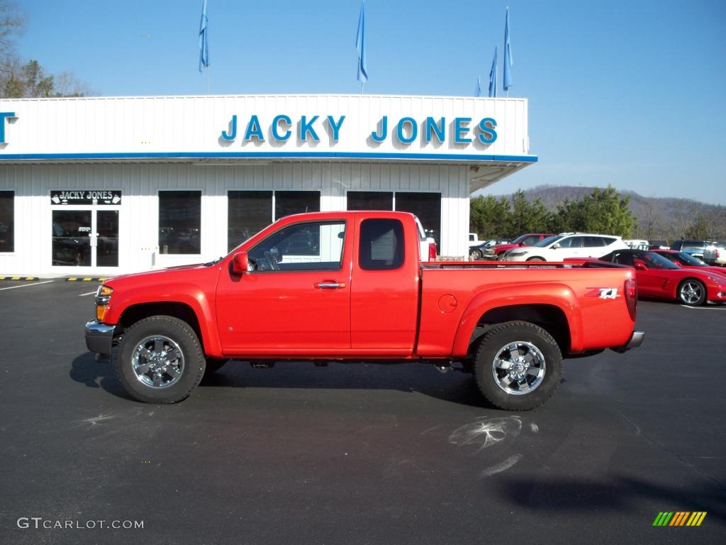 2009 Colorado Z71 Extended Cab 4x4 - Inferno Orange Metallic / Light Cashmere photo #21