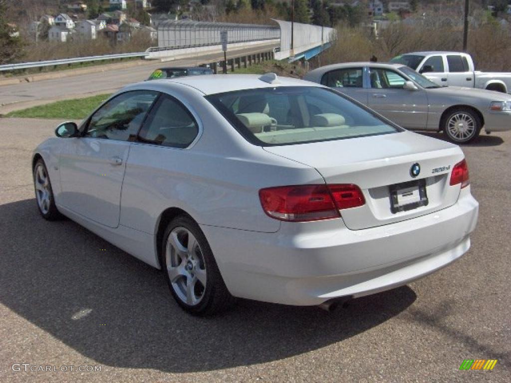 2007 3 Series 328xi Coupe - Alpine White / Cream Beige photo #6