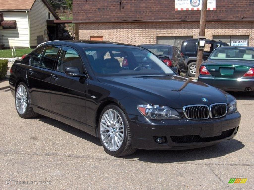 2007 7 Series 750i Sedan - Black Sapphire Metallic / Black photo #2