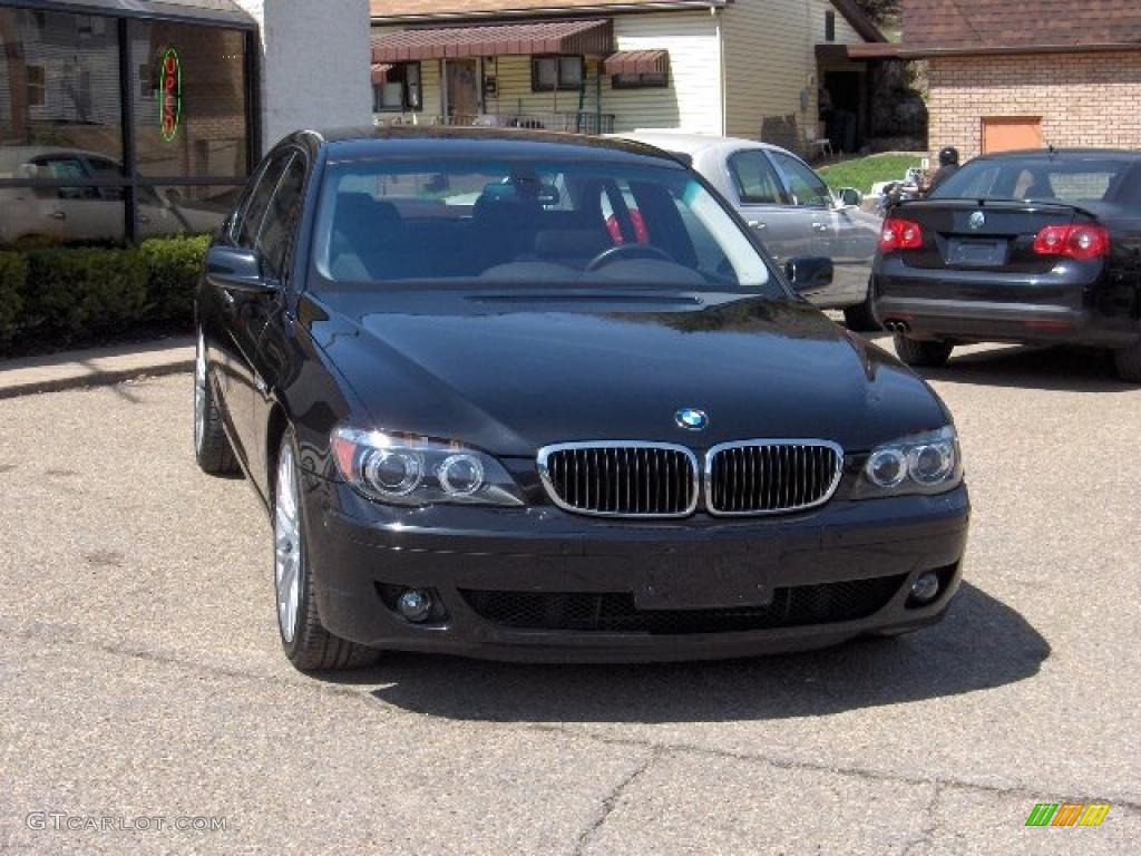 2007 7 Series 750i Sedan - Black Sapphire Metallic / Black photo #3