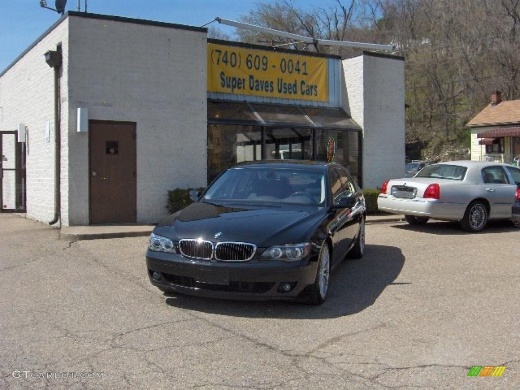2007 7 Series 750i Sedan - Black Sapphire Metallic / Black photo #4
