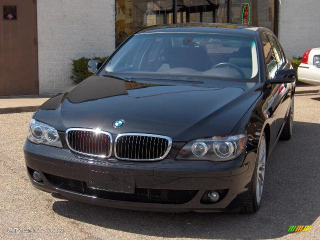 2007 7 Series 750i Sedan - Black Sapphire Metallic / Black photo #5
