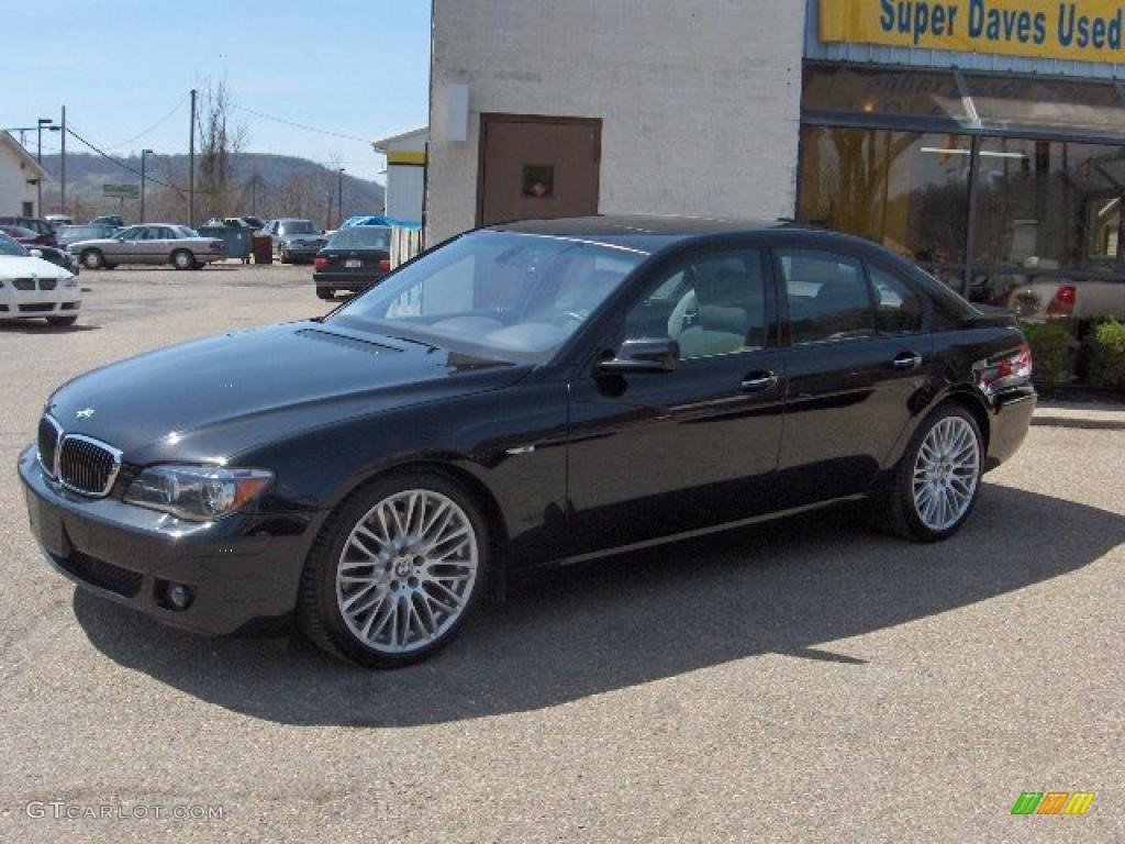 2007 7 Series 750i Sedan - Black Sapphire Metallic / Black photo #6