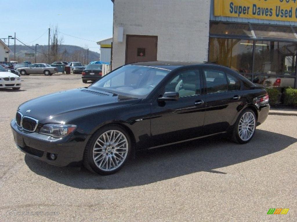 2007 7 Series 750i Sedan - Black Sapphire Metallic / Black photo #8